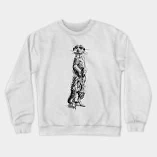 Meerkat Ink Drawing Crewneck Sweatshirt